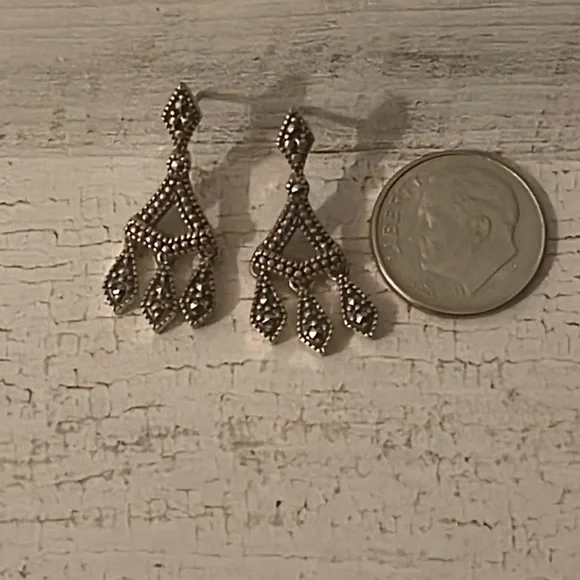 Vintage Silver Marcasite Judith Jack Earrings.